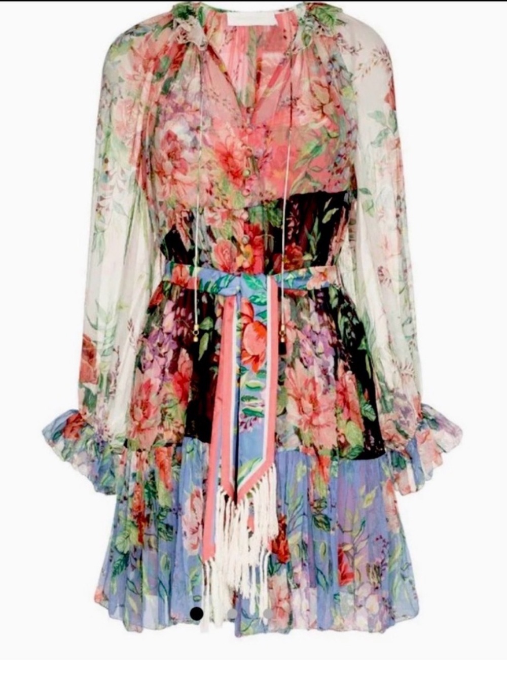 Zimmerman Bellitude Belted Floral Dress Sz 0 NWOT